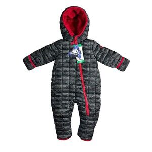 SNOZU Baby Hooded Snowsuit Baby Bunting  Size 18 mo  NWT  Charcoal Splash